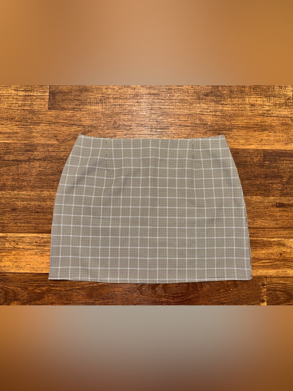 Nasty Gal Plaid Mini Skirt in Brown and Black